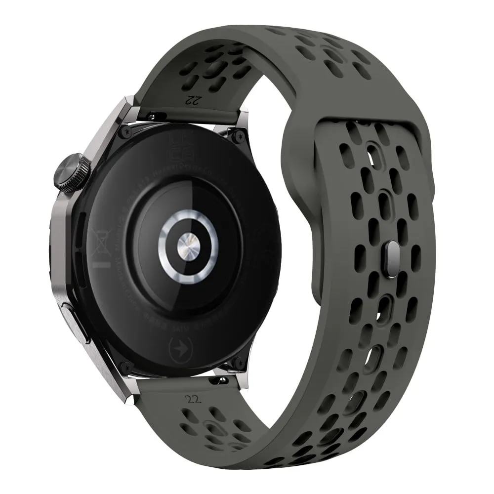 Garmin vivoactive 5 / Venu 2 Plus Silikonklokkebånd 20 mm hul justerbar rem - Mørkegrå