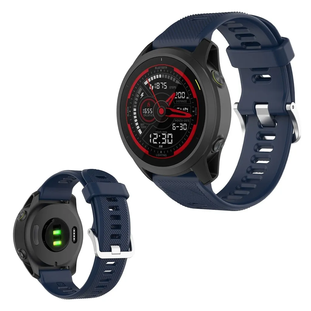 Garmin Forerunner 745 silikonarmbånd - Midnattsblå