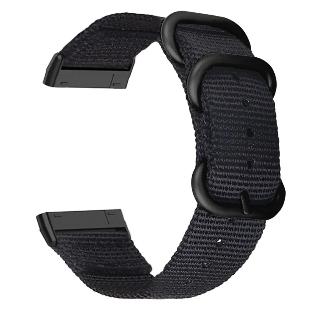 Fitbit Sense 2 / Versa 4 nylonklokkerem med svart spenne - Svart