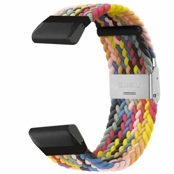 Flettet klokkereim Garmin Fenix 7 - Rainbow