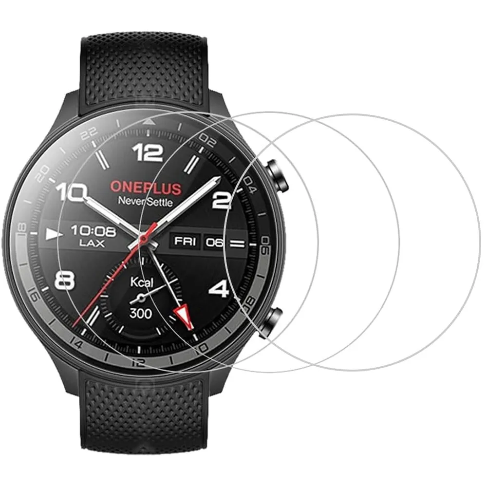 3-pakning OnePlus Watch 2R Skjermbeskytter i herdet glass HD Clear Watch-skjermfilm