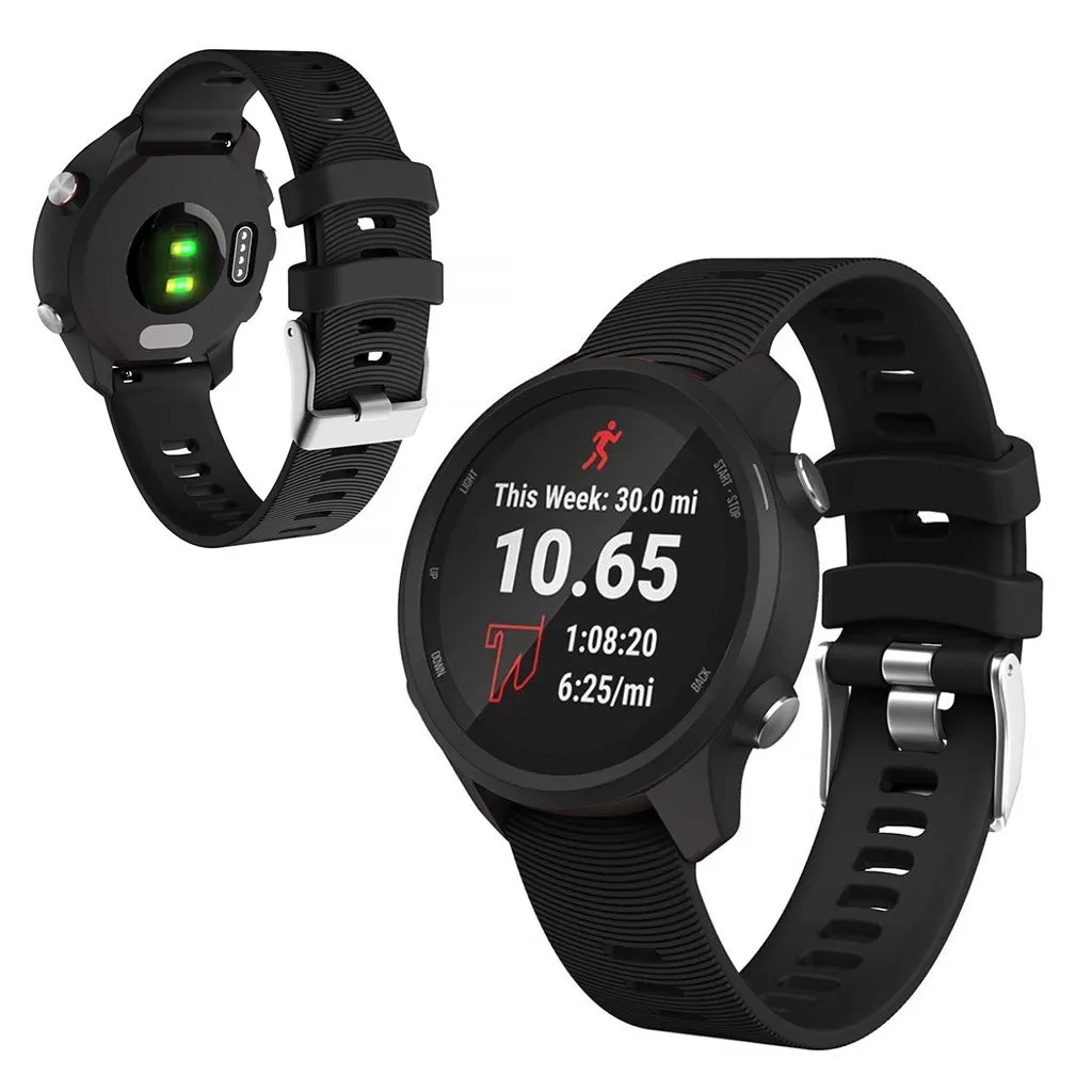 Garmin Vivomove / Forerunner 245 Musikk / 645 Musikk Silikon Klokkereim - Svart