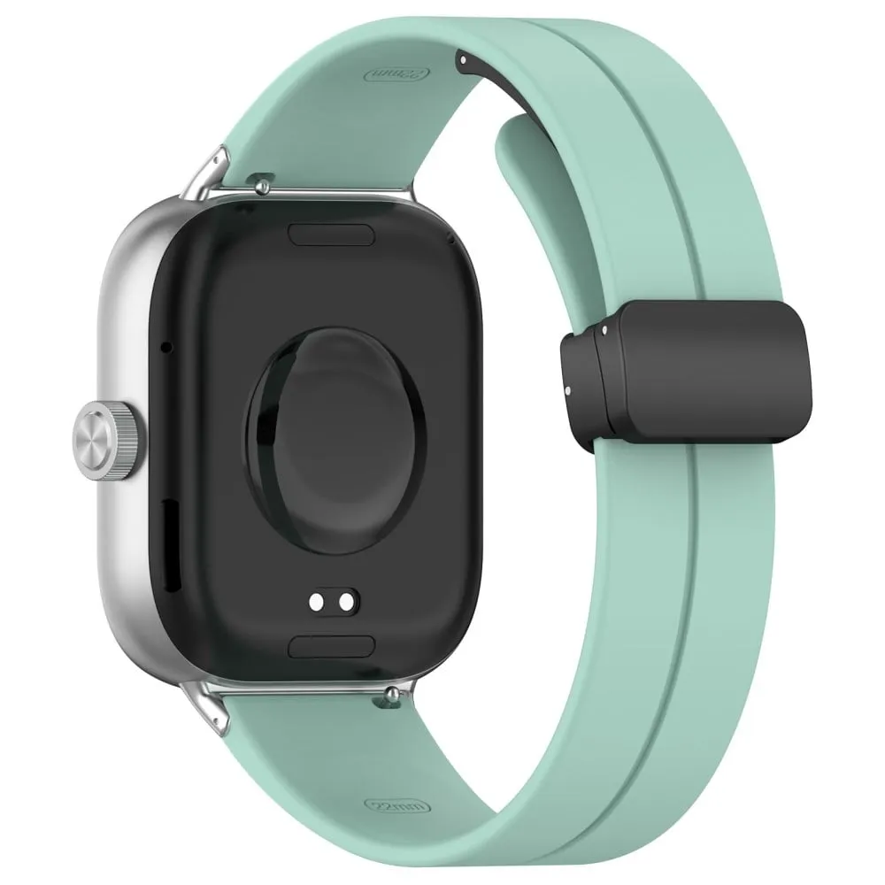 Xiaomi Redmi Watch 4 / Smart Band 8 Pro Silikonrem Erstatningsarmbånd med sammenleggbar spenne - Blågrønn