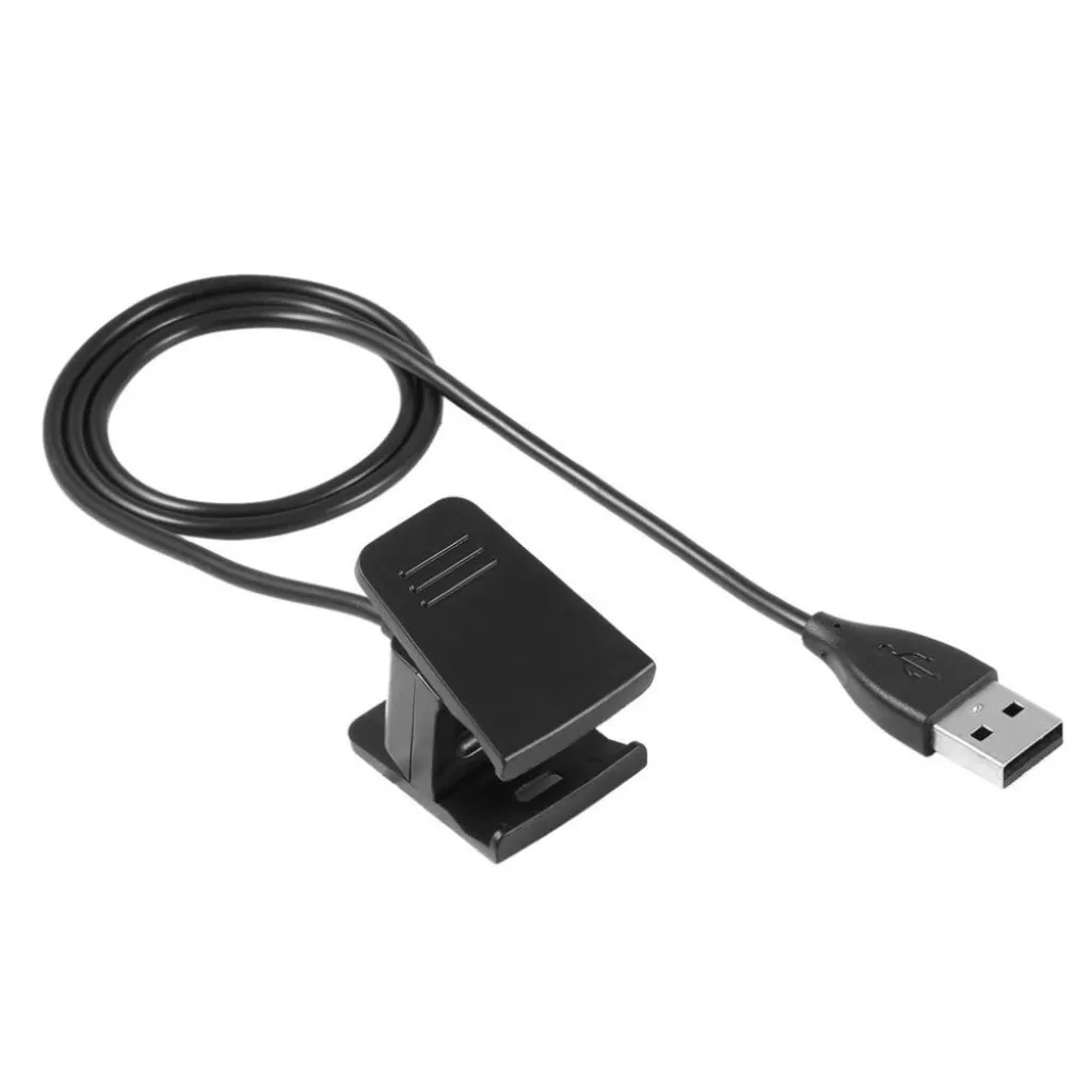 Fitbit Charge 2 USB ladnings kabel med klemme - svart