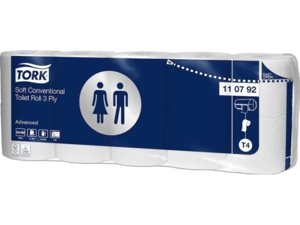Tork toalettpapir i rull konvensjonell 3-lags - Advanced