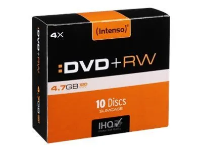 Intenso - 10 x DVD+RW - 4.7 GB (120 min) 4x - smalt cover