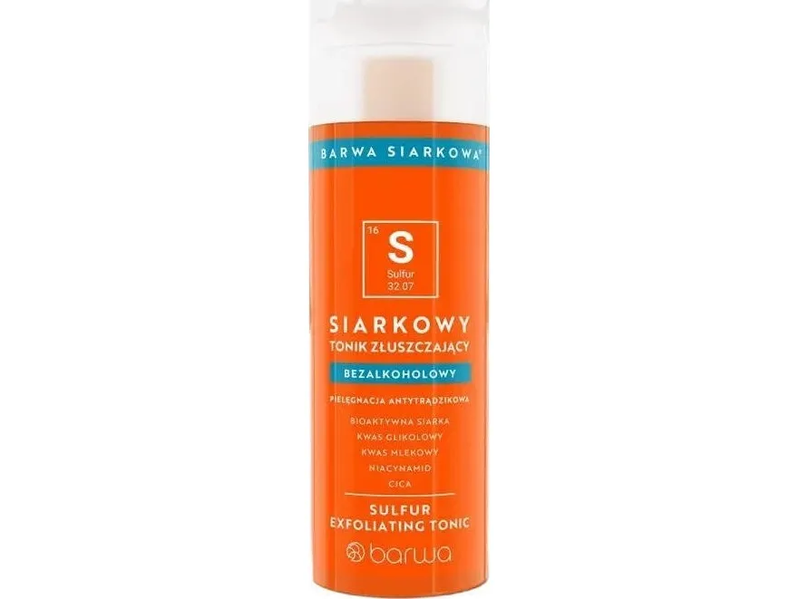 Barwa Sulphur exfoliating tonic, alkoholfri, 200 ml