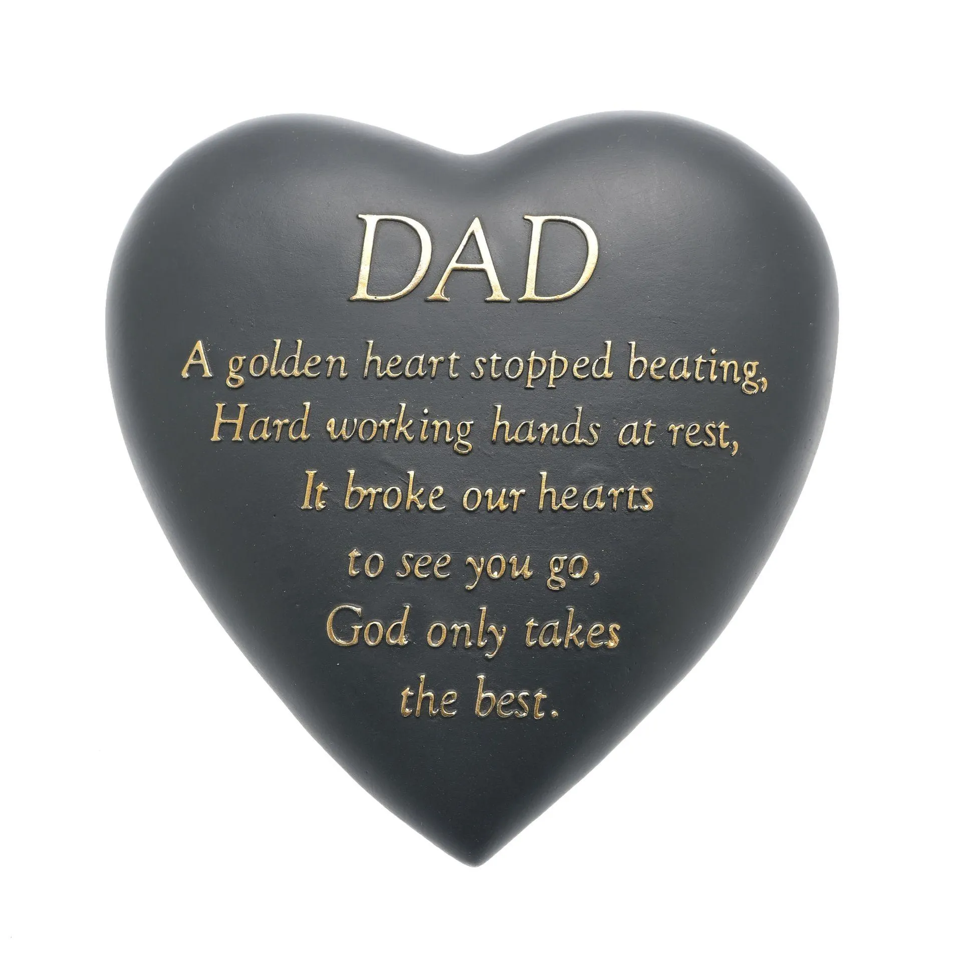 Thoughts Of You Graveside Dark Grey Heart Plaque - Dad