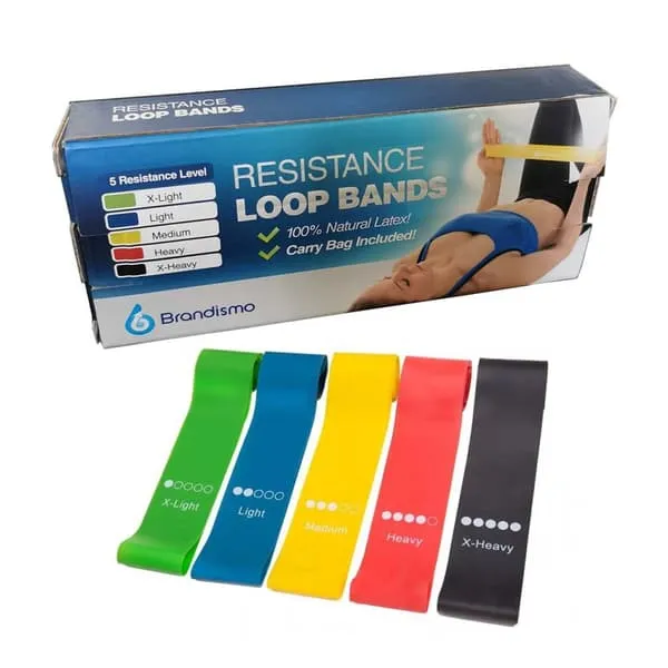 5-pack treningsbandmotstandsbandtrening hos Home Rehabilitation