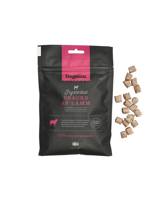 Dogman Hundegodbiter Frysetørkede lammesticks 50g