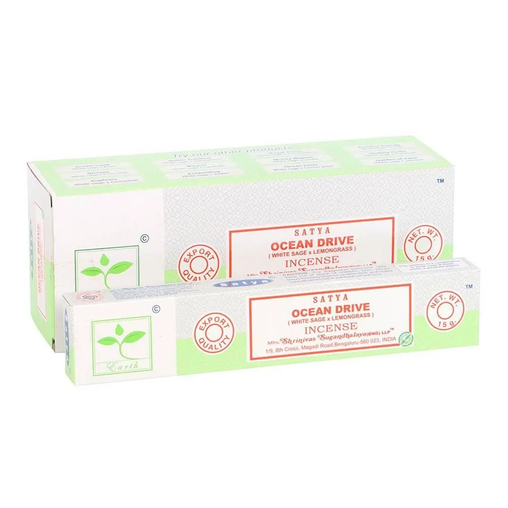 Satya Ocean Drive Earth Incense Sticks (Pack of 12)