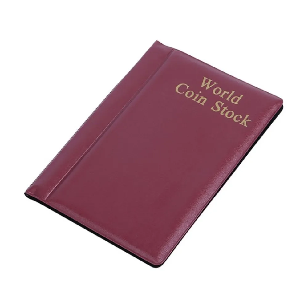 Valutamyntalbum Myntvalutasamling Binder Lommemynt - Rød