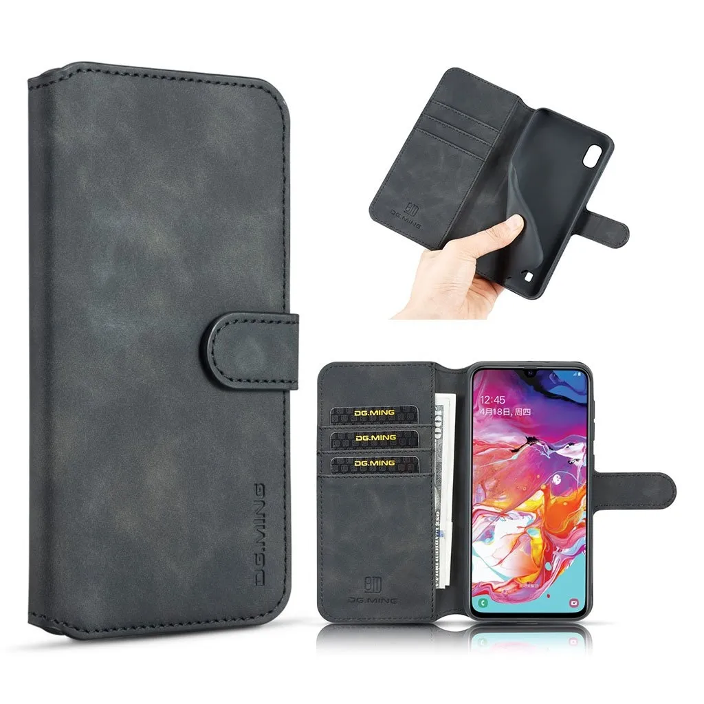 DG.MING Samsung Galaxy A10 Retro Etui - Svart
