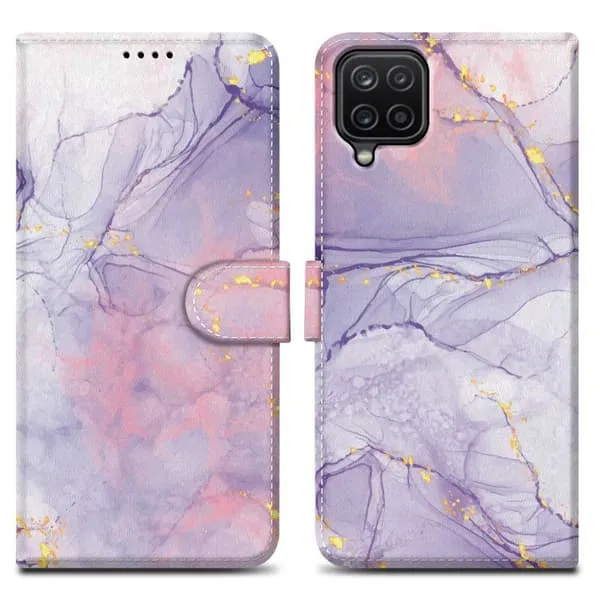 Lommebokdeksel til Samsung Galaxy A12 / M12 Beskyttelsesetui med magnetisk lukking, stativfunksjon og kortspor
