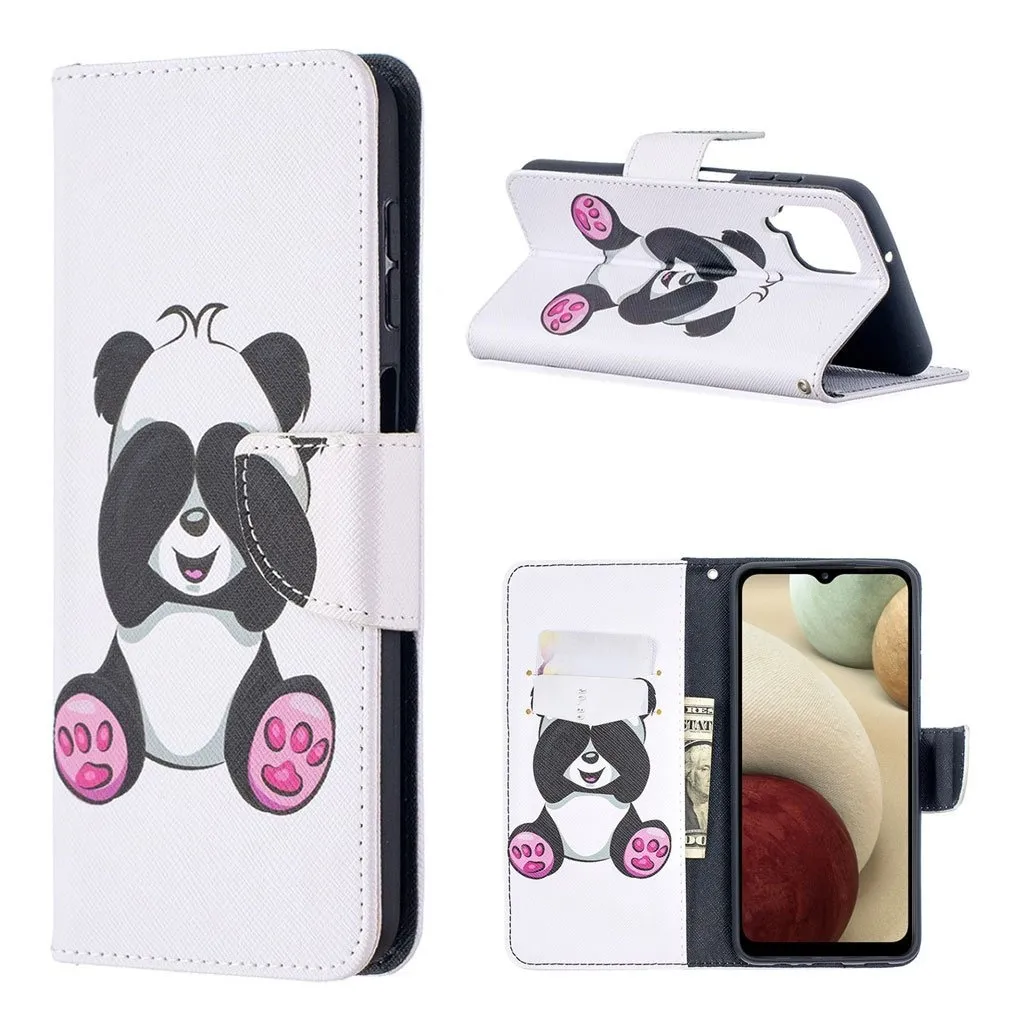Wonderland Samsung Galaxy A12 5G Flippetui - Baby Panda