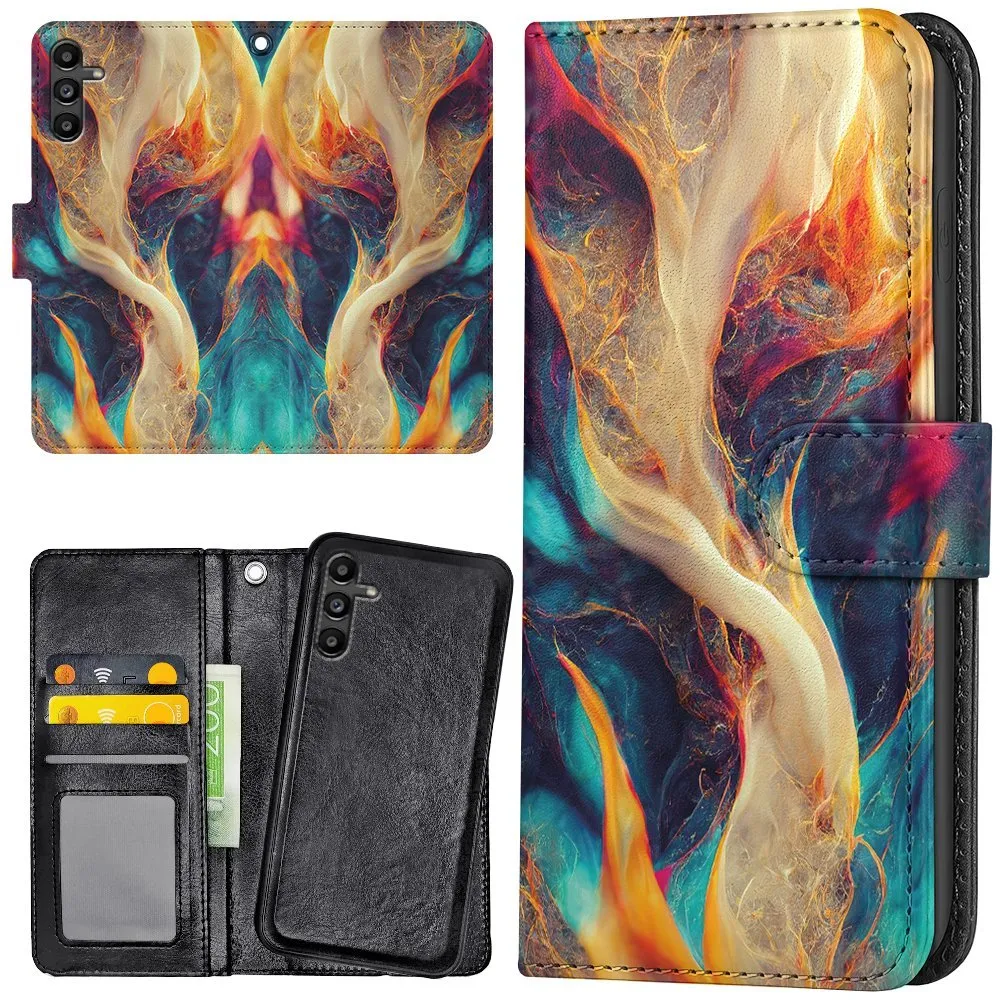 Samsung Galaxy A16 4G/5G - Lommebok Deksel Abstrakt Mønster