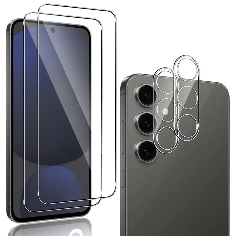 2 stk for Samsung Galaxy A26 5G skjermbeskytter i herdet glass med kameralinsebeskytter
