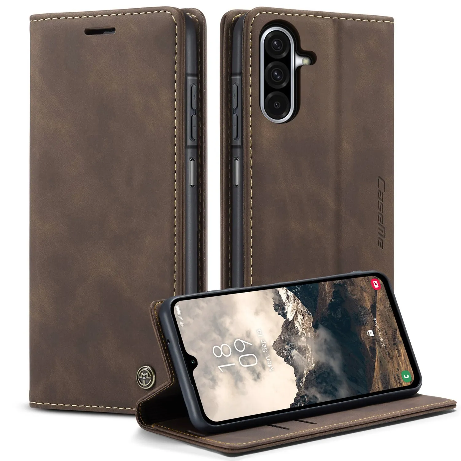 CASEME Lommebok-deksel Samsung Galaxy A17 5G - Coffee