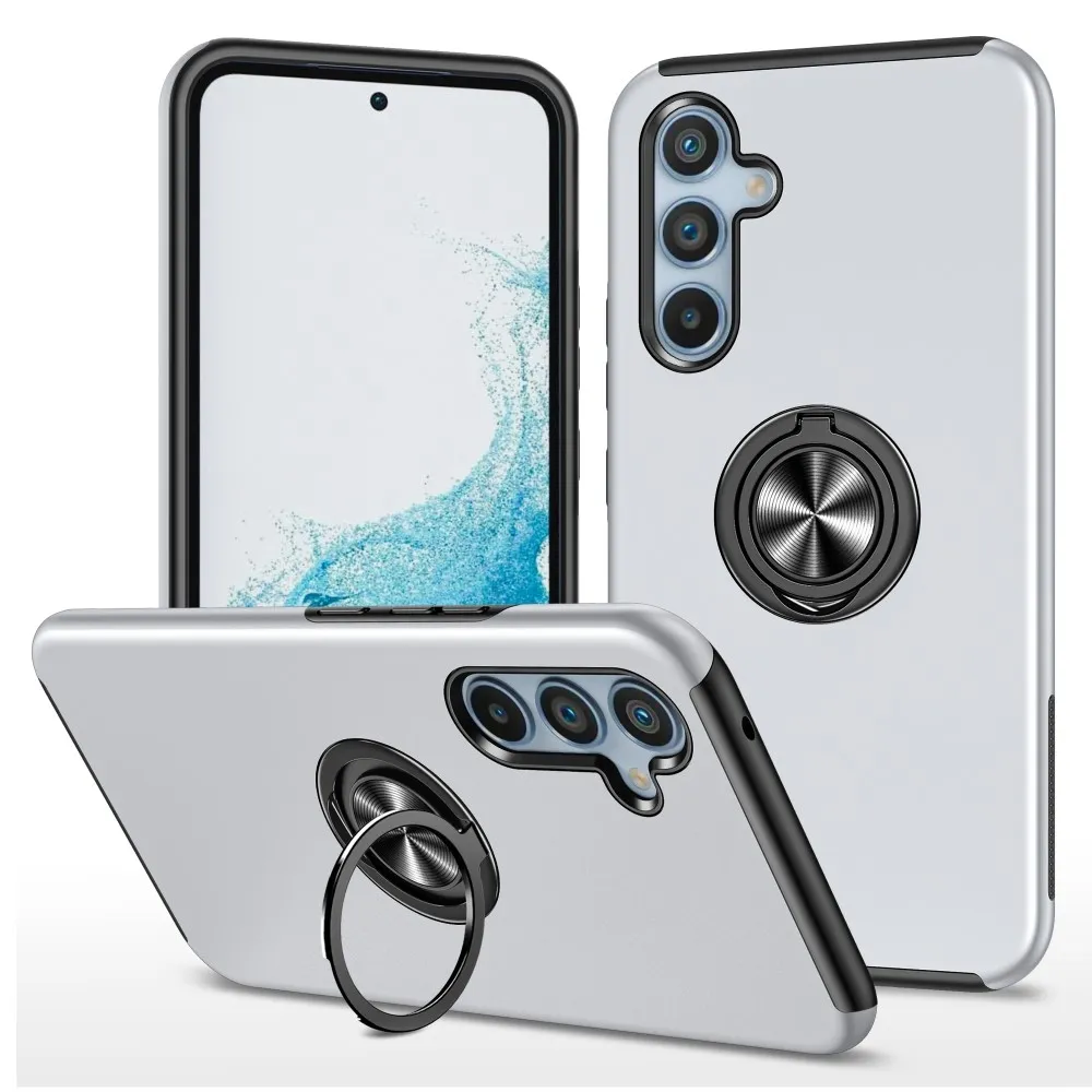 Til Samsung Galaxy A26 5G Hybrid Deksel med Roterbar Ringholder