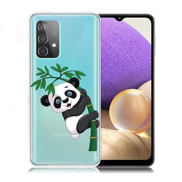 Deco Samsung Galaxy A32 5G Etui - Panda og Bambus