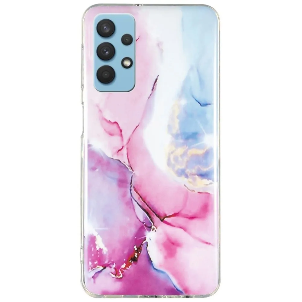 Marble Samsung Galaxy M32 5G / A32 5g Etui - Rosa / Blå