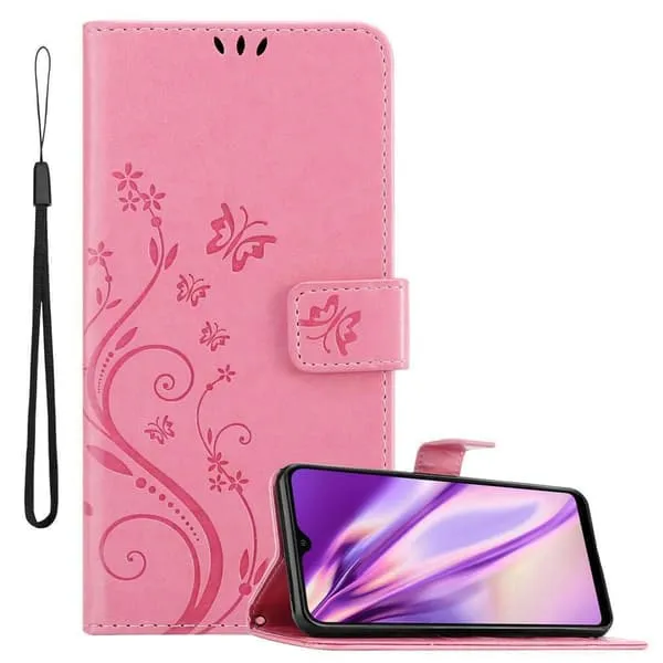 Deksel til Samsung Galaxy A40 Lommebokdeksel i blomster design med magnetisk lukking, stativfunksjon og kortplasser