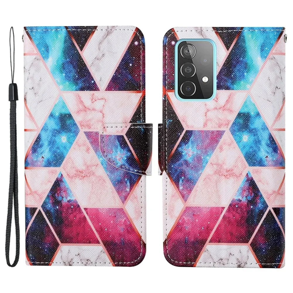 Wonderland Samsung Galaxy A53 5G Flippetui - Starry Sky / Klinkekule Mønster