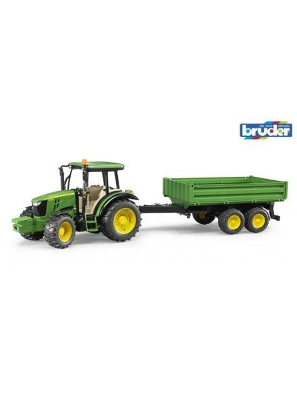 Bruder  John Deere 5115M tractor with tipping trailer