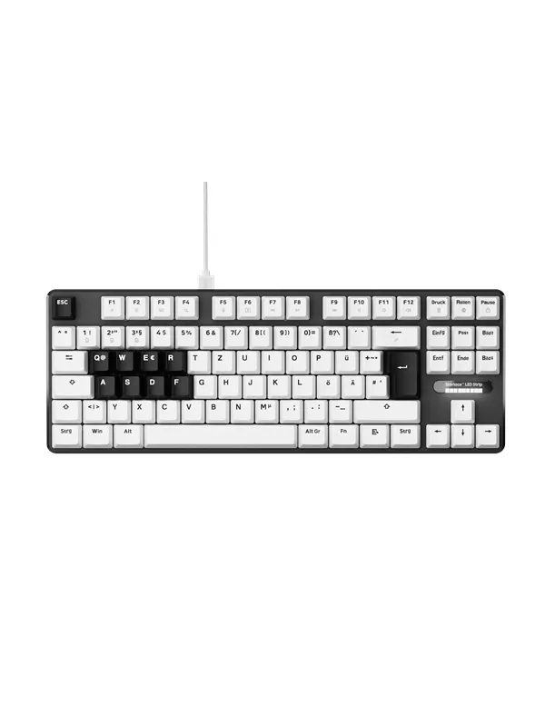 Pulsar PCMK 3 HE TKL - Gamingtastatur - Uten numpad - Nordisk - Hvit