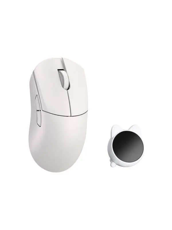 WLMouse HUAN Stainless Magnesium Alloy / Wireless 8K - Gaming mus - Optisk - 5 - Hvit