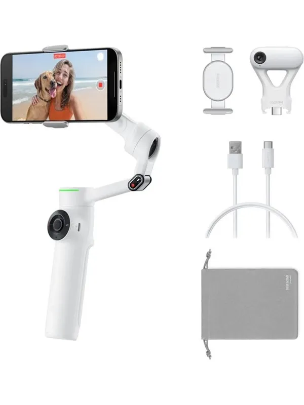 Insta360 Flow 2 Pro AI Tracker Bundle - Summit White