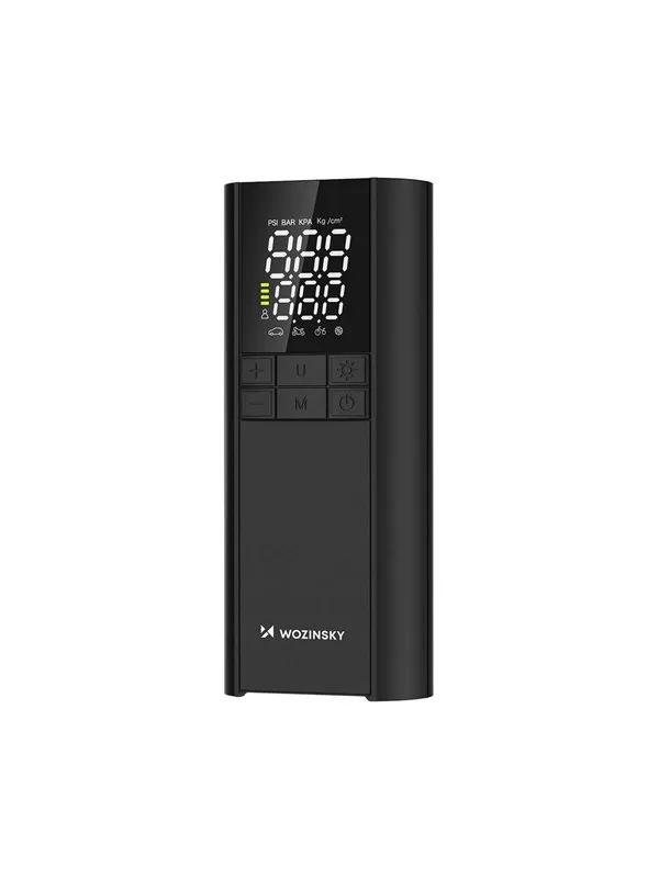 Wozinsky WPEP-8000 Compressor Electric Pump Powerbank 8000mAh Flashlight - Black Nødlader - Svart - 8000 mAh