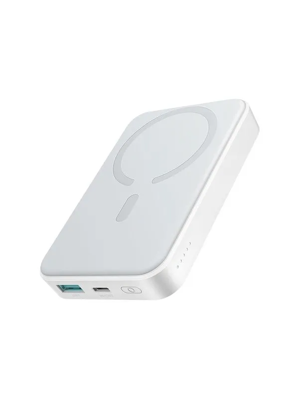 Joyroom Powerbank JR-W020 20W 10000mAh MagSafe + USB-C - USB-C cable 0.25m - white Nødlader - Hvit - 10000 mAh