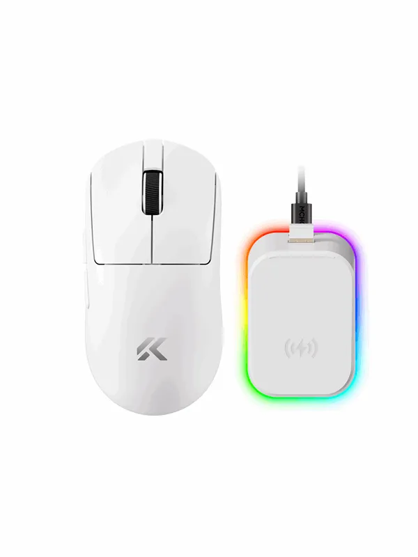 MCHOSE A7 V2 Ultra+ Lightweight Wireless - Gaming mus - Optisk - 6 - Hvit
