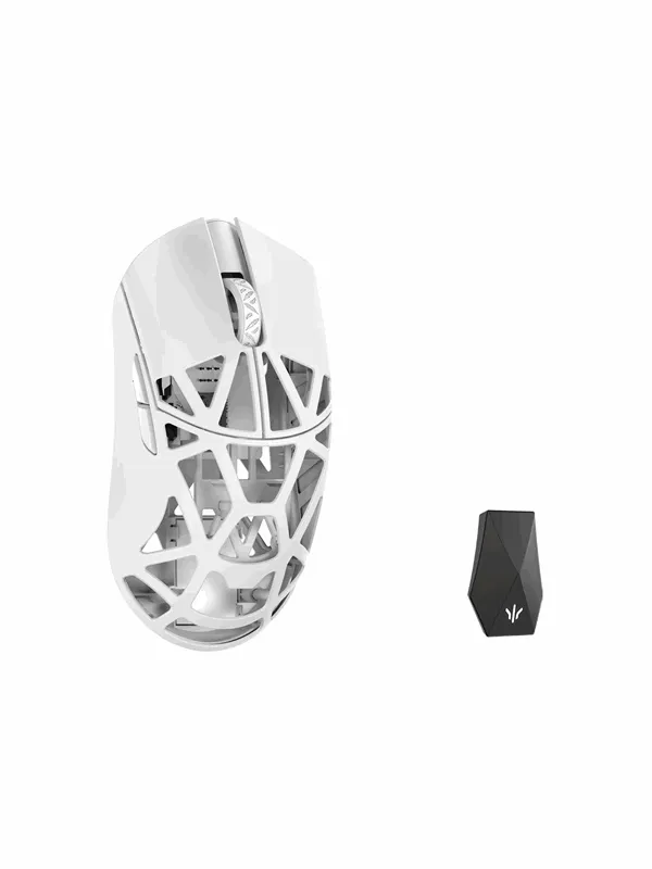 WLMouse Beast X Max (Solid Side + Omron) / Wireless 8K / Magnesium - Gaming mus - Optisk - 5 - Hvit