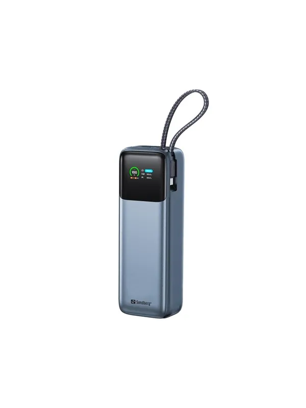 Sandberg All-in1 Powerbank 20000 PD130W Nødlader - Grey - 20000 mAh