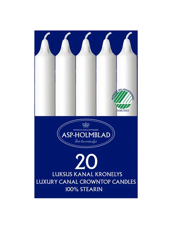 Asp-Holmblad Kanal kronelys Hvit