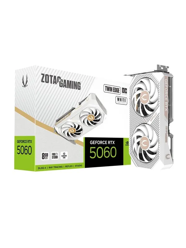 ZOTAC GeForce RTX 5060 Twin Edge OC White - 8GB GDDR7 RAM - Grafikkort