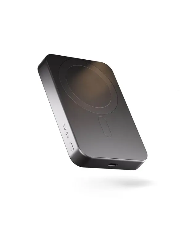 ZENS Slim Qi2 Aluminium Powerbank 10.000 mAh - Black Nødlader - Svart - 10000 mAh