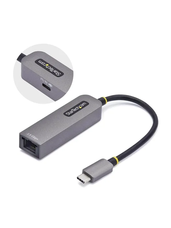 StarTech.com 2.5GbE USB-C to Ethernet Adapter - network adapter - USB-C 3.2 Gen 1 / Thunderbolt 3 - 10M/100M/1G/2.5 Gigabit Ethernet + USB-C 3.2 Gen 1