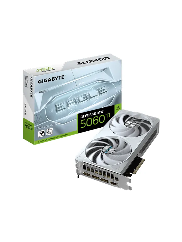 GIGABYTE GeForce RTX 5060 Ti EAGLE OC ICE - 16GB GDDR7 RAM - Grafikkort