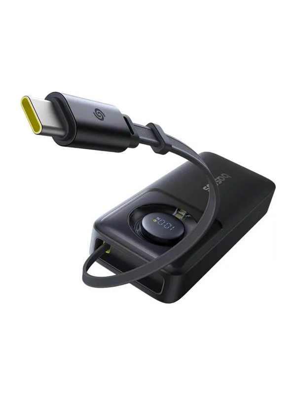 Baseus OS Free2Pull 10000 mAh 30W powerbank + cable (black) Nødlader - Svart - 10000 mAh