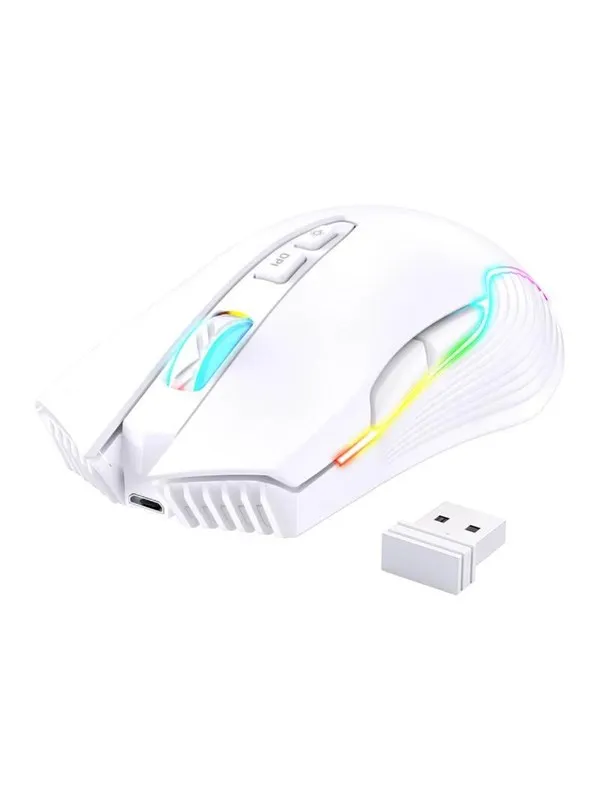 ONIKUMA CW905 Wireless - Gaming mus - Optisk - 7 - Hvit med RGB lys