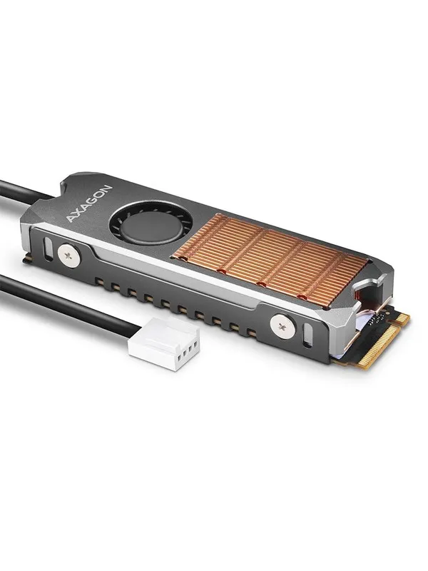 AXAGON Copper Heat Sink with Fan for M.2 SSD