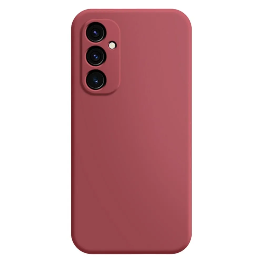 Mikrofiberfôret deksel i mykt gummi for Samsung Galaxy A55 - Rød