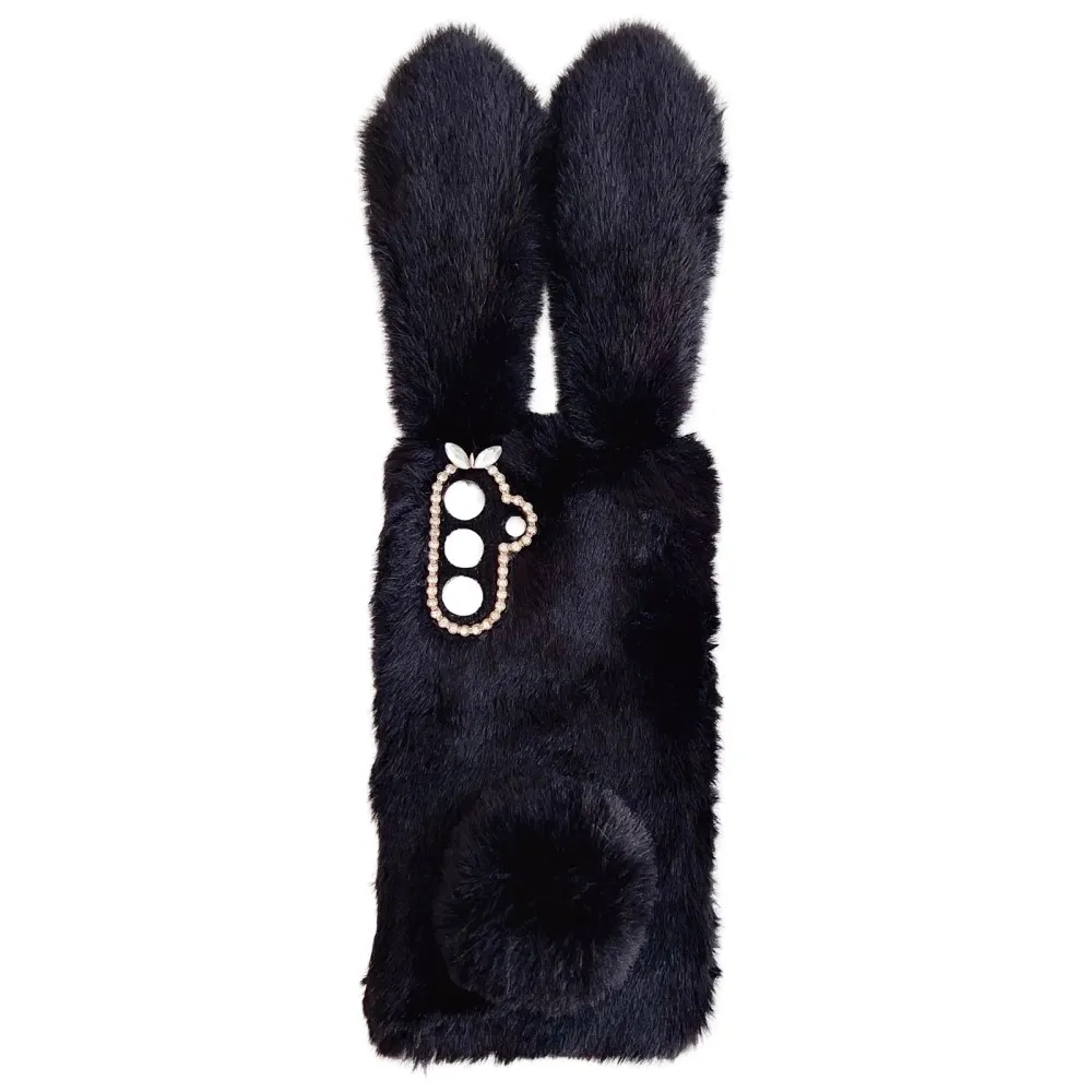 Fluffy Rabbit Samsung Galaxy A56 deksel - Svart