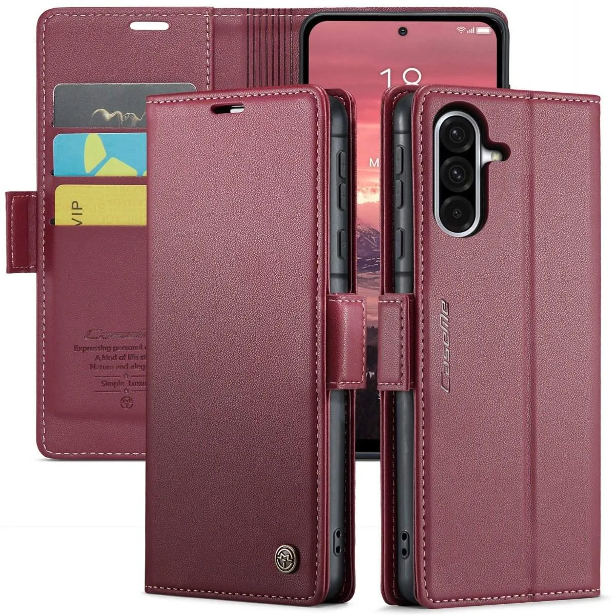 CaseMe Samsung Galaxy A56 glatt etui - Rød