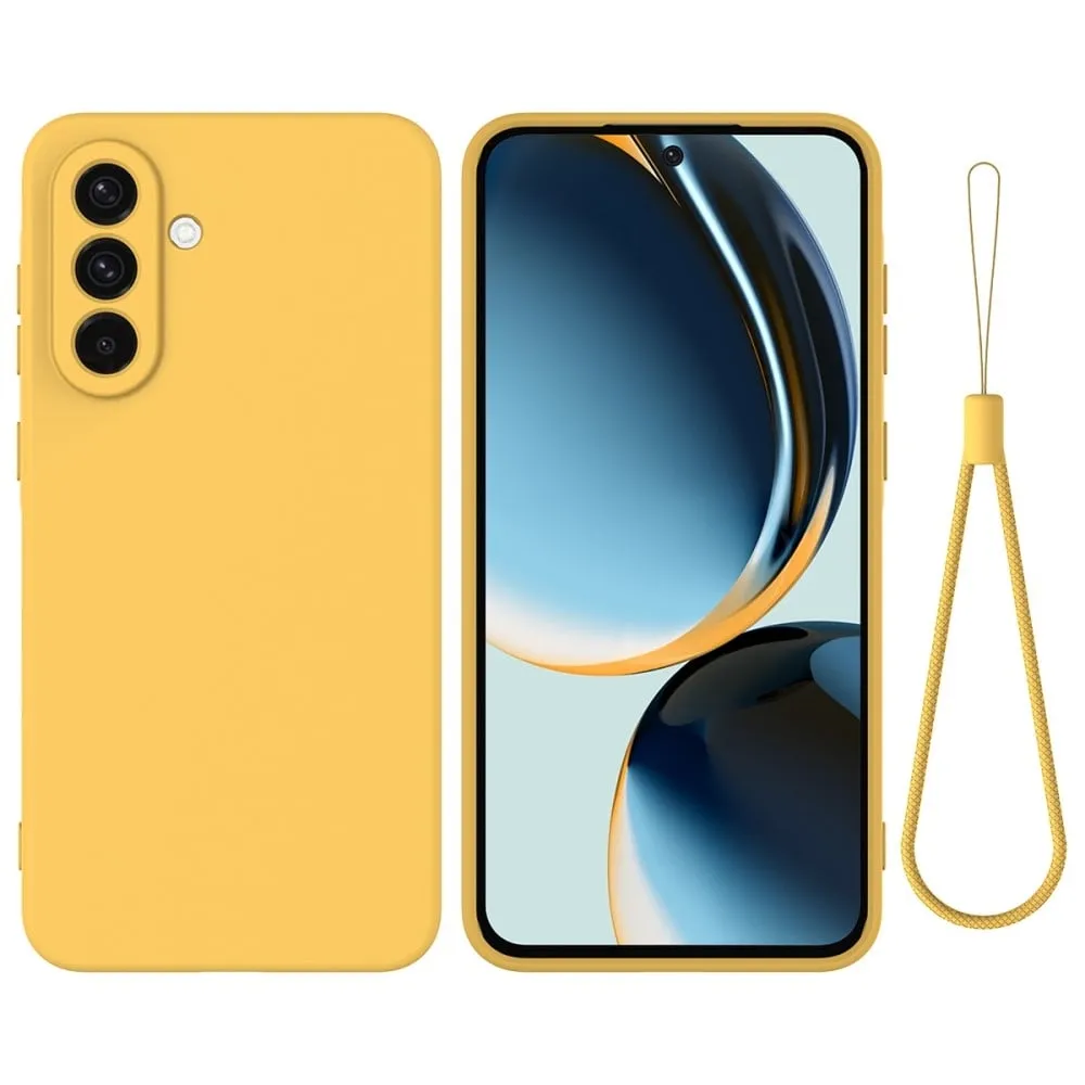 Matt flytende silikondeksel for Samsung Galaxy A56 - Gul