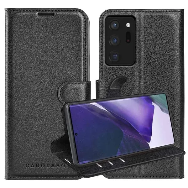 Deksel til Samsung Galaxy NOTE 20 ULTRA Lommebokdeksel med magnetisk lukking, stativfunksjon og kortlomme