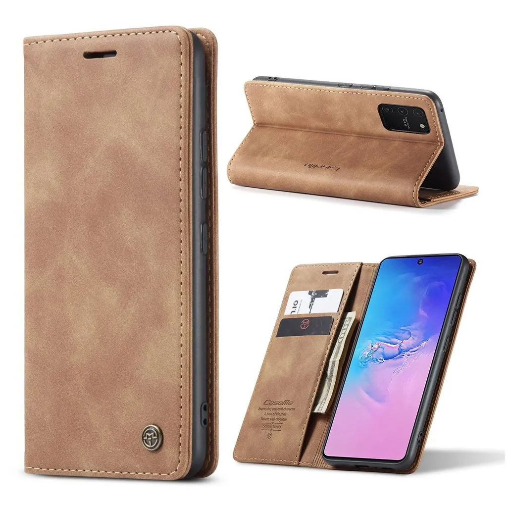 CaseMe Samsung Galaxy S10 Lite Vintage Etui - Brun